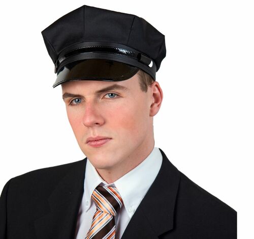 Chauffeur Fahrerm�tze KW 60 cm schwarz Chauffeurm�tze Kost�m Zubeh�r
