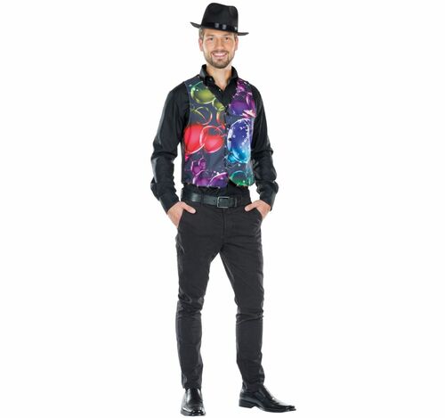 LED Weste Bubble Kostm Seifenblasen bunt fr Herren