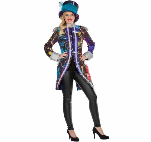 LED Frack Mantel Bubble Kost�m Seifenblasen bunt f�r Damen