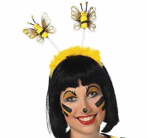 Bienen Haarreif Bee mit 2 Bienen f�r Kinder und Erwachsene, Kost�m-Zubeh�r
