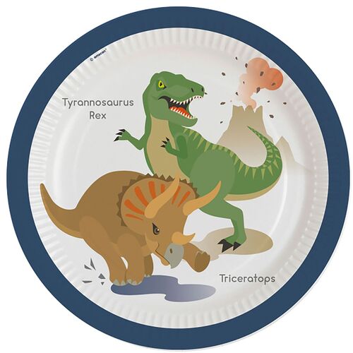 Dinosaurier Teller T-Rex 8 St�ck Kindergeburtstag Party-Deko