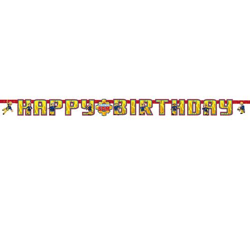 Geburtstagskette Feuerwehrmann Sam Happy Birthday 180 x 15 cm Party-Deko