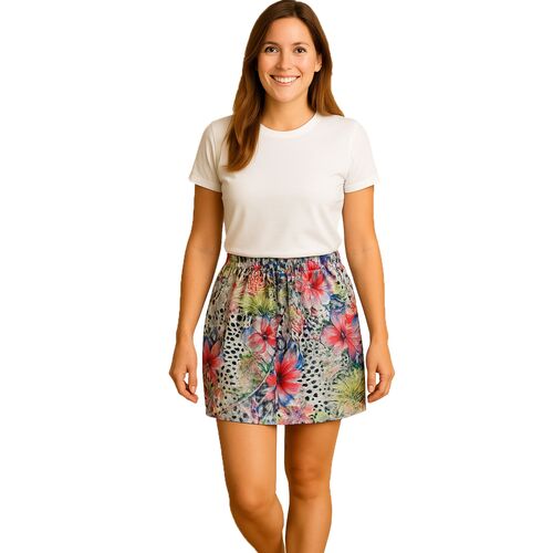 Hawaii Rock Sommer-Rock mit Blumen-Print f�r Damen