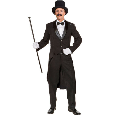 Herren Kost�m Showfrack gef�ttert mit Satinkragen schwarz