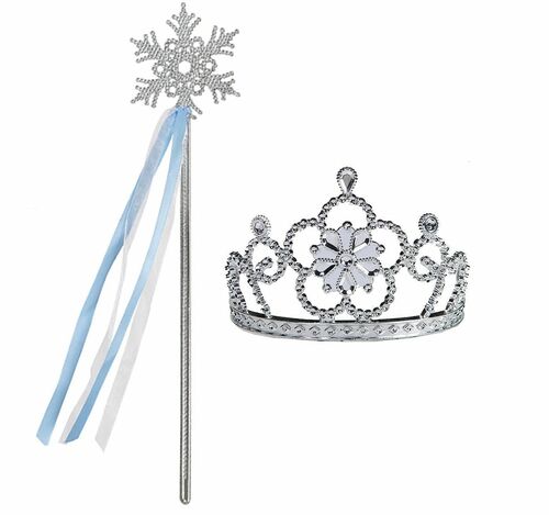 Eisk�nigin Elsa Diadem und Zauberstab Eisprinzessin f�r Kinder