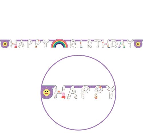 Peppa Wutz Partykette Happy Birthday Peppa Pig 210 x 13 cm Party-Zubeh�r
