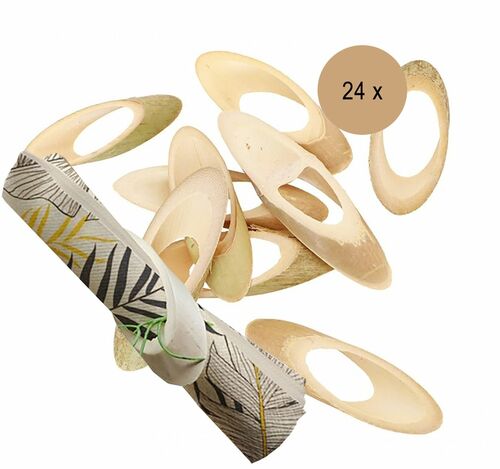 Party-Deko Serviettenhalter oval Bambus Tropical 24 St�ck