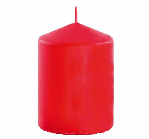 Kerze Stumpenkerze 10 x 6 cm Rot Elfenbein Weihnachten Hochzeit 