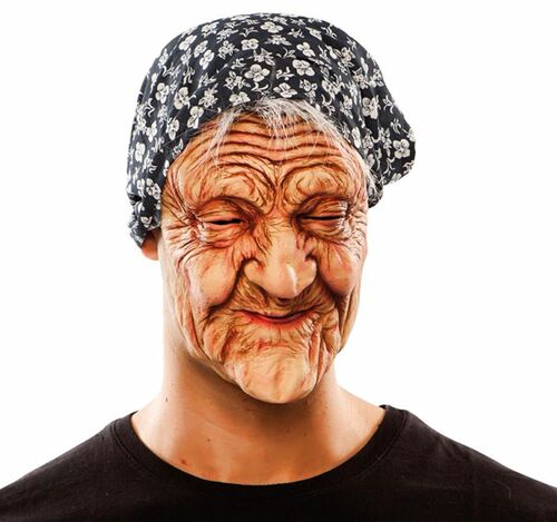 Maske Alte Frau Latexmaske Oma Hexenmaske Kost�m-Zubeh�r