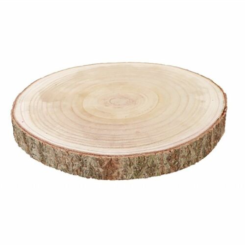 Holzscheibe Baumscheibe 35-38 cm Deko Hochzeit Geburtstag, 1 St�ck