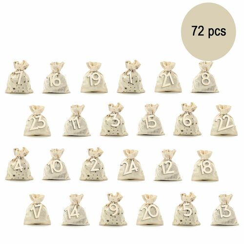 DIY Adventskalender S�ckchen zum Bef�llen inkl. Zahlen & Kordel