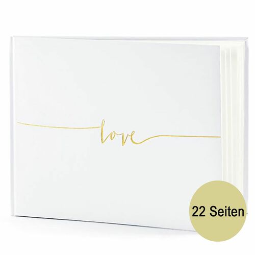 G�stebuch Hochzeit cremefarben gold Fotoalbum Hochzeitsalbum 22 Seiten