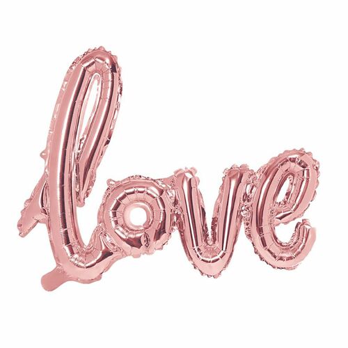 Love Folienballon metallic ros�gold Deko Hochzeit Party-Deko