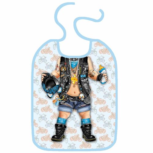 Baby L�tzchen Biker Boy zum Binden Geschenkidee hautfreundlich 33 x 25 cm