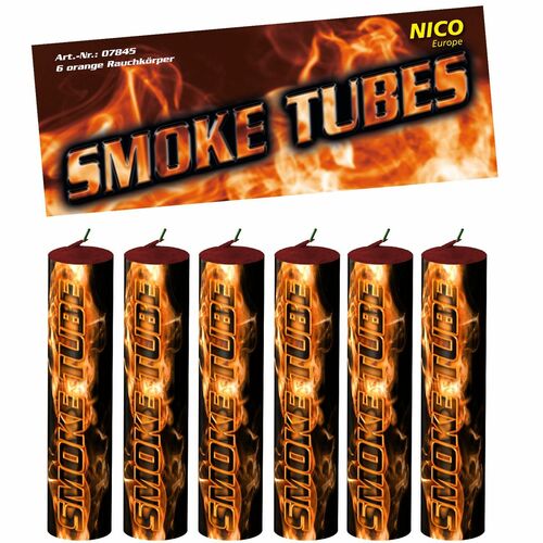 Nico Smoke Tubes Orange  - 6 Rauchfackeln je 50 Sek.