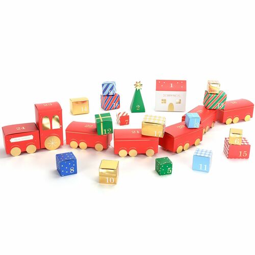 DIY Adventskalender Zug zum Basteln Weihnachtszug zum Bef�llen