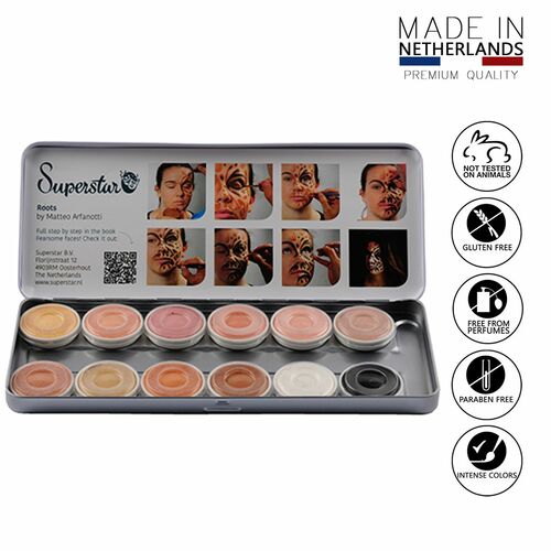 Professionelle Gesichts- und K�rperschminke 12 Hautfarben Aqua Schminke�