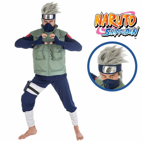 Kakashi Hatake Kost�m deluxe f�r Erwachsene Naruto inkl. Per�cke