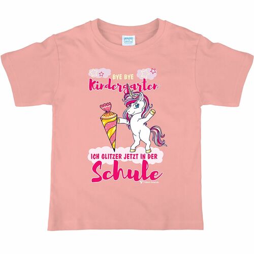 Einhorn T-Shirt Wirbelwind rosa Schulanfang ich glitzer in der Schule