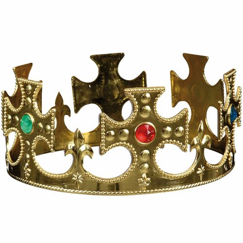 Krone K�nigskrone gold f�r Erwachsene KW 60 cm Kost�m-Zubeh�r