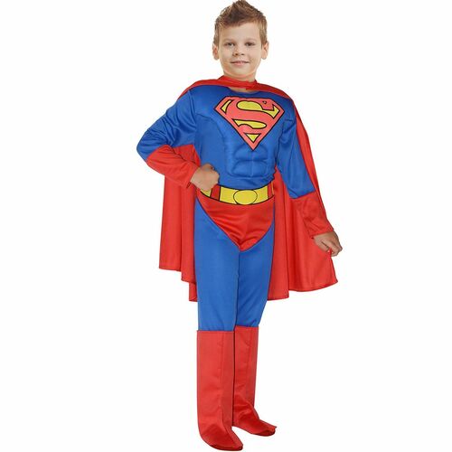 Superman Kost�m mit Muskeln f�r Kinder