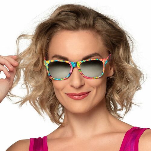 Partybrille bunt 90er Jahre Retro-Brille Kost�m-Zubeh�r