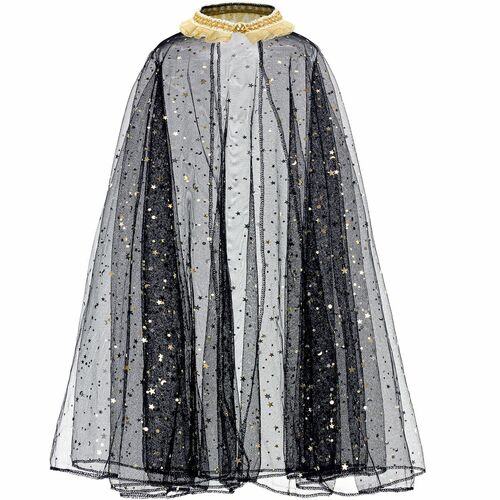 Halloween Umhang schwarz mit Gold-Schimmer f�r Kinder