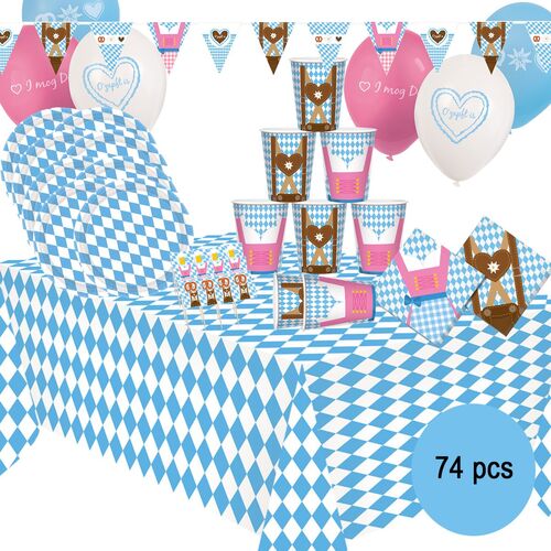 Oktoberfest Party-Set O zapft is Bierfest 74-tlg. Deko Party-Zubeh�r