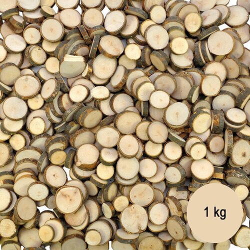 Holzscheiben klein Baumscheiben 2-4,5 cm 1 kg 300 St�ck Deko Basteln Hochzeit