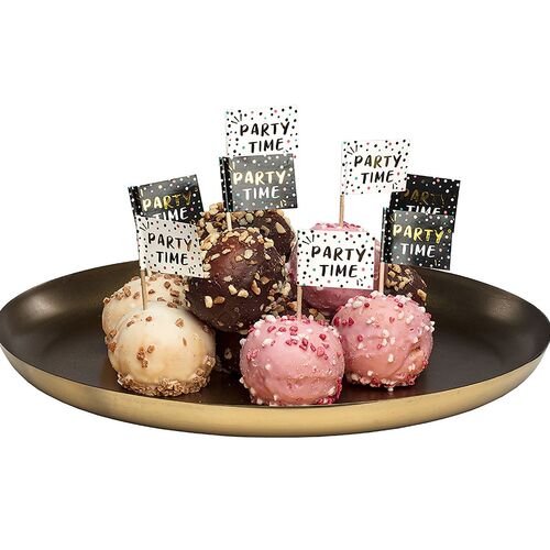 Partyspie�e Party Time Flaggenspie�e 7 cm 24 St�ck Party-Deko