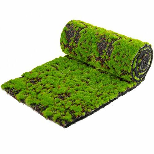 Tischl�ufer Moos-Optik 25 cm x 1 m Gras Wald Tisch-Deko DIY-Basteln