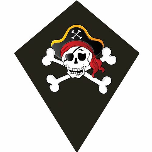 Drache Einleiner Pablo Pirat Totenkopf 73x60 cm Flugdrache