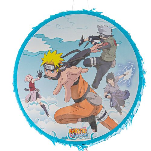 Naruto Pinata rund blau Naruto Shippuden 40 cm Party-Deko f�r Kinder