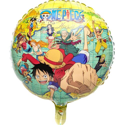 One Piece Folienballon Manga rund Ruffy 43 cm Party-Deko