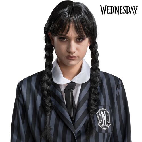 Wednesday Per�cke schwarz Langhaar mit Z�pfen Kost�m-Zubeh�r f�r Damen