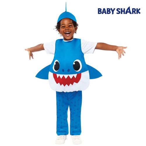 Baby Shark Kost�m kleiner Hai blau f�r Kinder