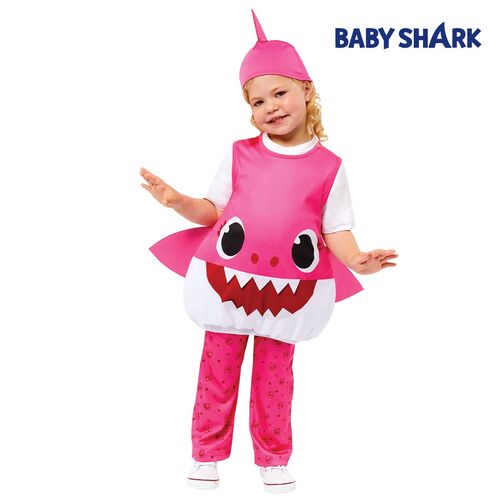 Baby Shark Kost�m kleiner Hai rosa f�r Kinder