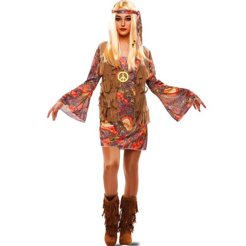 Hippie Kost�m Sabine 70er Jahre Vintage-Look f�r Damen