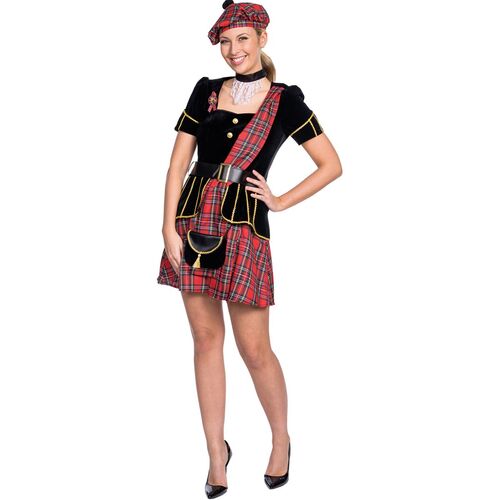 Schottin Kost�m Grace Kleid rot kariert f�r Damen