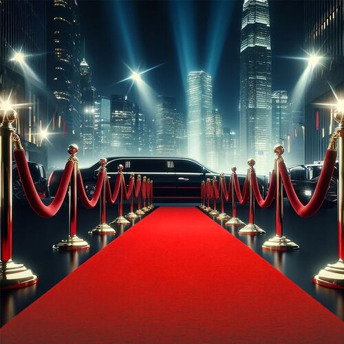 Roter Teppich 1 x 15 m Vlies VIP Party-Zubeh�r roter L�ufer Hochzeit Geburtstag