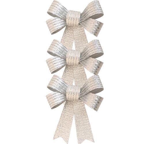 Deko-Schleifen 3 St�ck 10 x 12,7 cm Weihnachtsbaum-Deko Basteln Geschenk Deko