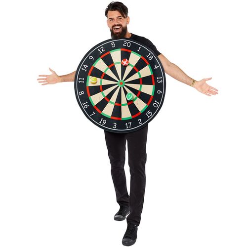 Darts Kost�m Dartscheibe Dart-Board mit drei B�llen f�r Erwachsene