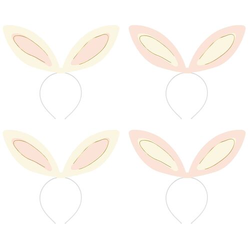 Hasenohren Haarreif 4 St�ck Bastel-Set 12,5 x 25 cm Party-Deko Ostern