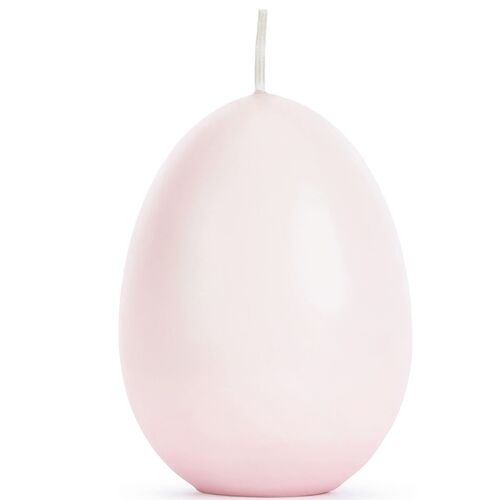 Osterei Kerze 10 cm hoch Pastell Rosa Tisch-Deko Ostern
