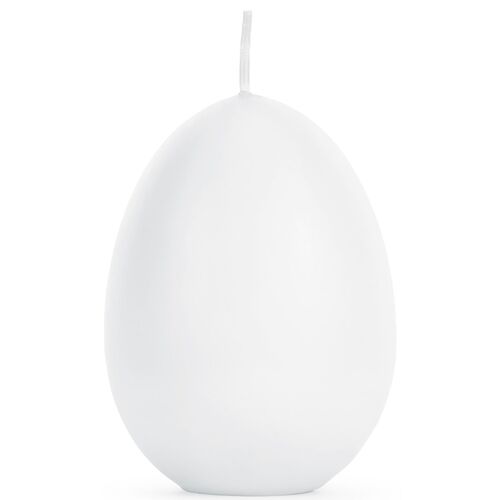 Osterei Kerze 10 cm hoch Pastell Wei� Tisch-Deko Ostern