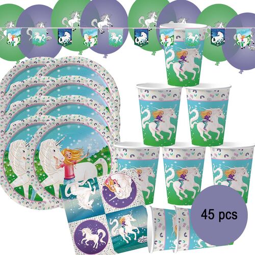 Sternenschweif Party-Set Einhorn 45-tlg. Tisch-Deko