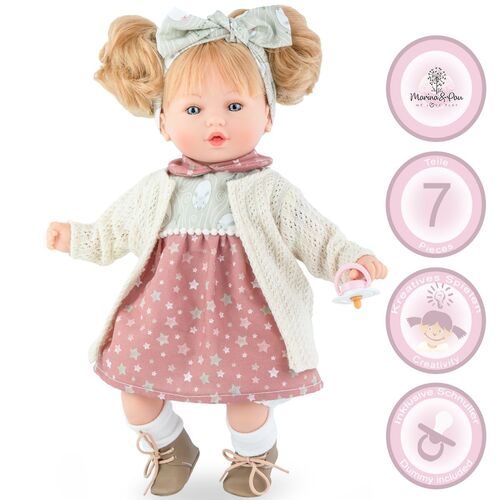 Puppe Leonie 40 cm mit langen Haaren & Weichk�rper f�r Kinder