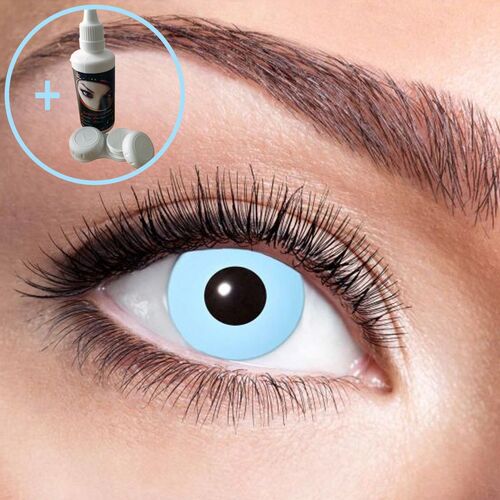 Blaue Kontaktlinsen Ice Blue weich inkl. 60 ml Kombil�sung mit Beh�lter