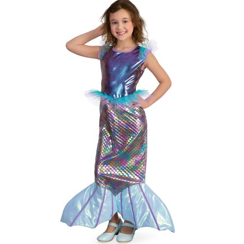 Meerjungfrau Kost�m Kleine Nixe mit schimmernden Flossenrock f�r Kinder