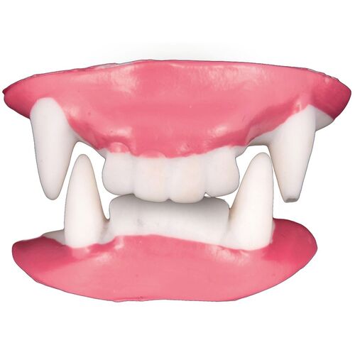 Vampir Z�hne Oben und Unten Doppel-Gebiss Dracula Eckz�hne f�r Erwachsene